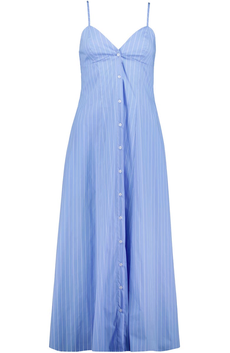 Bishop + Young Adria Poplin Button Front Dress, Alternate, color, Blue Stripe