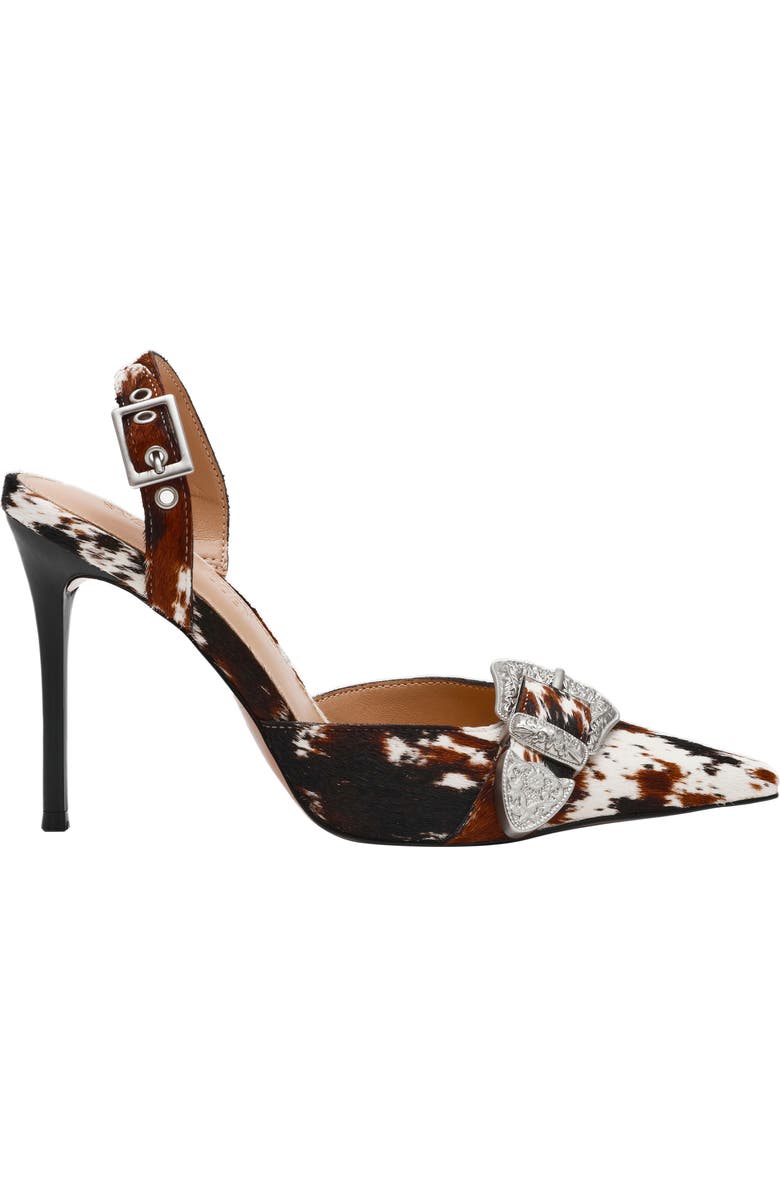 Steve Madden Delilah Genuine Calf Hair Pointed Toe Pump, Alternate, color, Cow Print