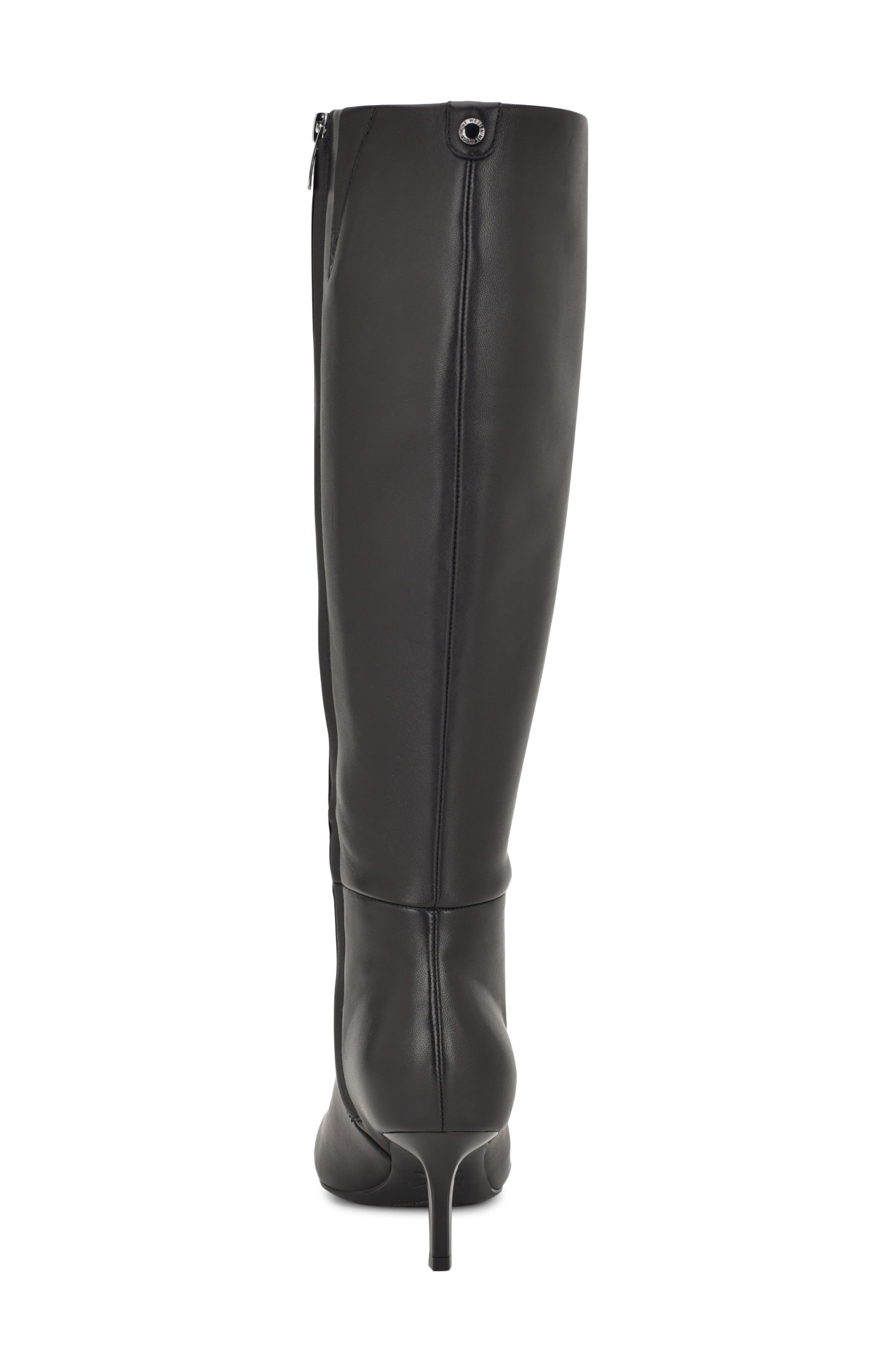Nine West Kimdee 9x9 Pointed Toe Knee High Boot, Alternate, color, Black 001