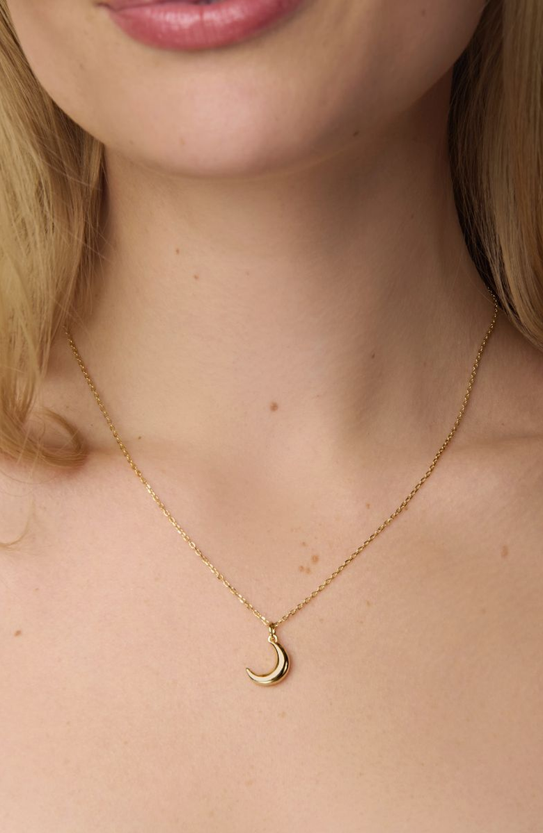 Little Sky Stone Crescent Moon Charm Necklace, Alternate, color, 