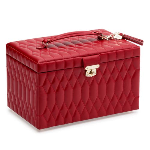 Wolf Caroline Large Jewelry Case In Red