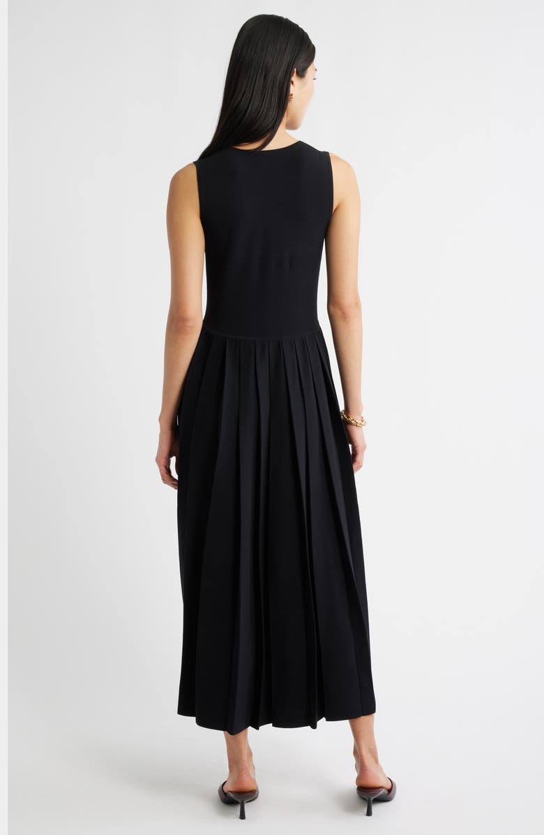 Sleeveless Pleated Sweater Dress