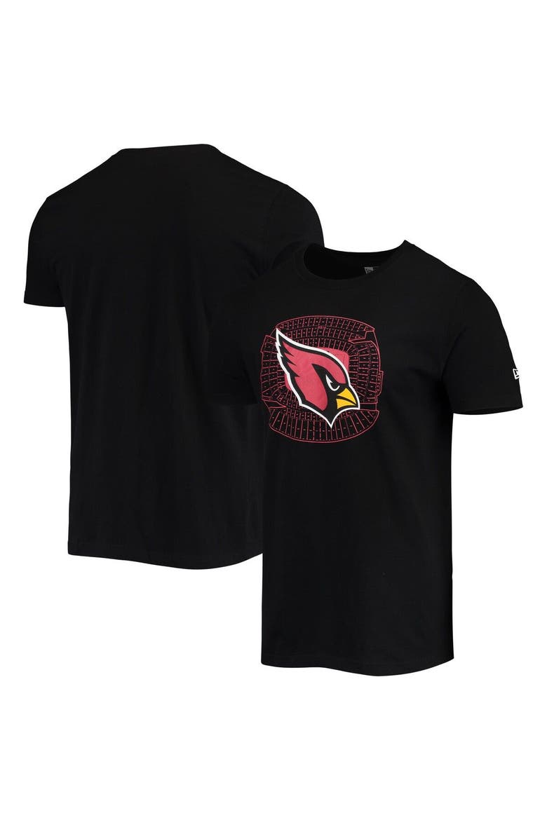 Men's New Era Black Arizona Cardinals Stadium T-Shirt, Main, color, Black