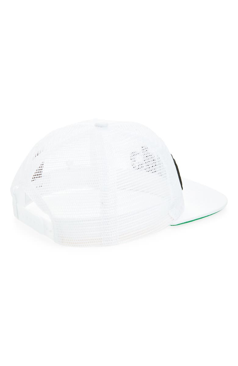 Rhude Logo Embroidered Mesh Snapback Baseball Cap, Alternate, color, White 0053