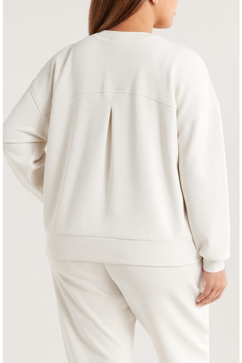 Soft Luxe Boxy Knit Crew Sweatshirt, Alternate, color, BEIGE IVORY HEATHER