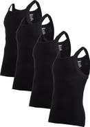 DKNY Pack of 4 Cotton Rib Tanks