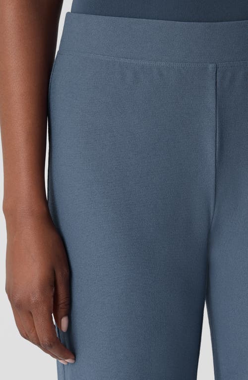 Eileen Fisher Straight-leg Washable Crepe Crop Pants In Eclipse