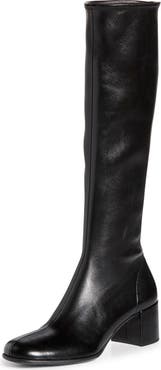 Prada Stretch Leather Knee High Boot