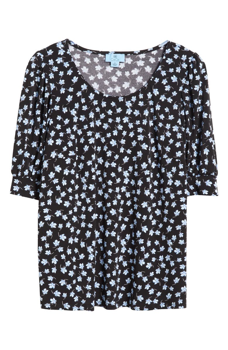 CeCe Puff Sleeve Top, Alternate, color, Rich Black