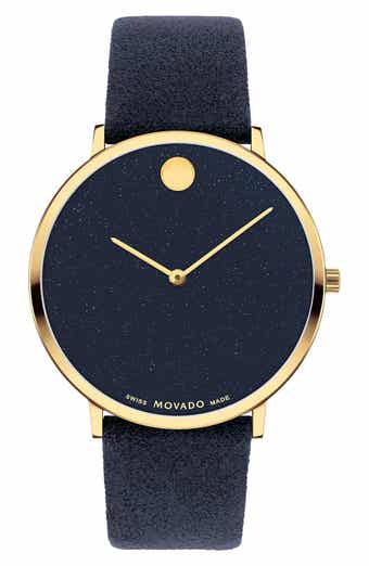 Movado Modern 47 Faux Leather Strap Watch, 40mm x 6.3mm