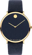 Movado Modern 47 Faux Leather Strap Watch, 40mm x 6.3mm