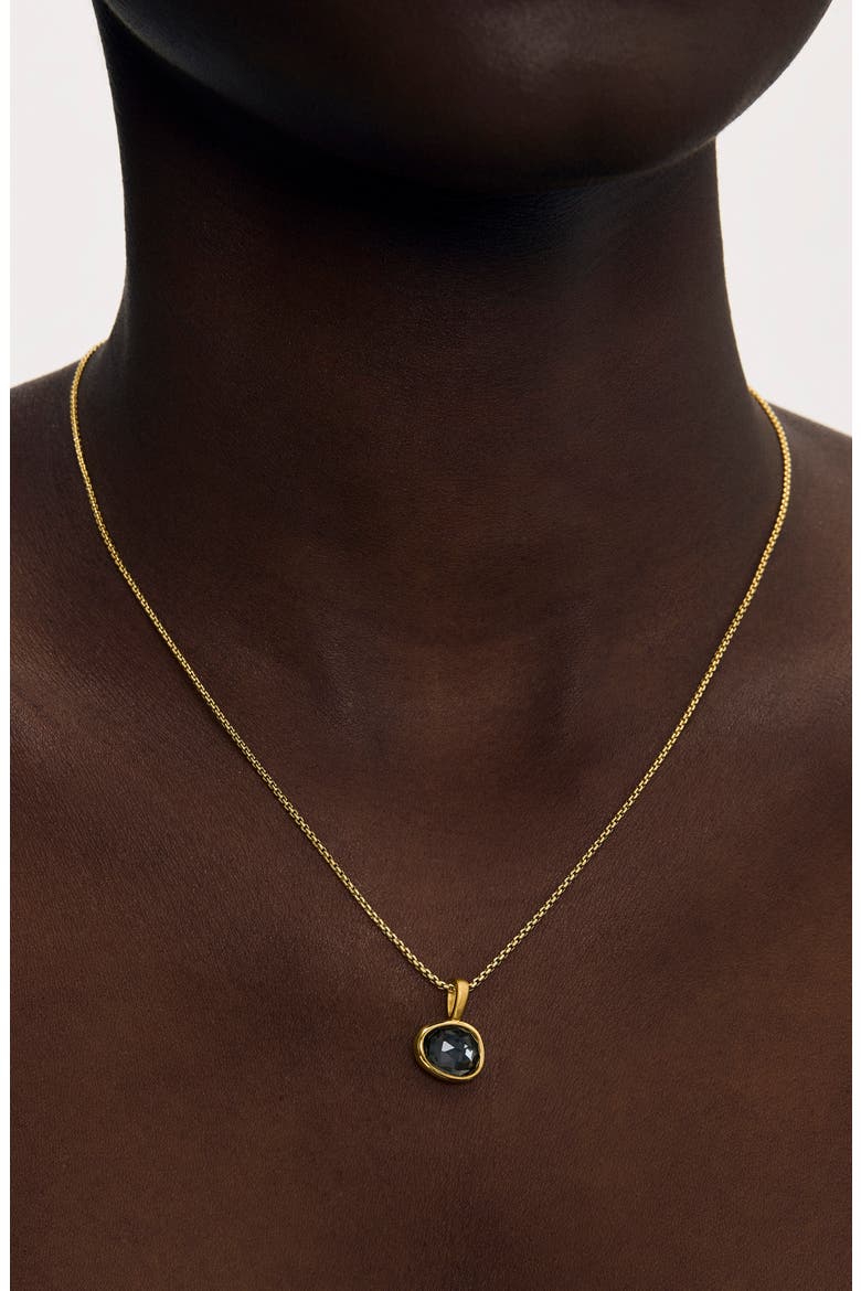 Cala Iridescent Hematite Pendant Necklace, Alternate, color, IRIDESCENT HEMATITE/ GOLD
