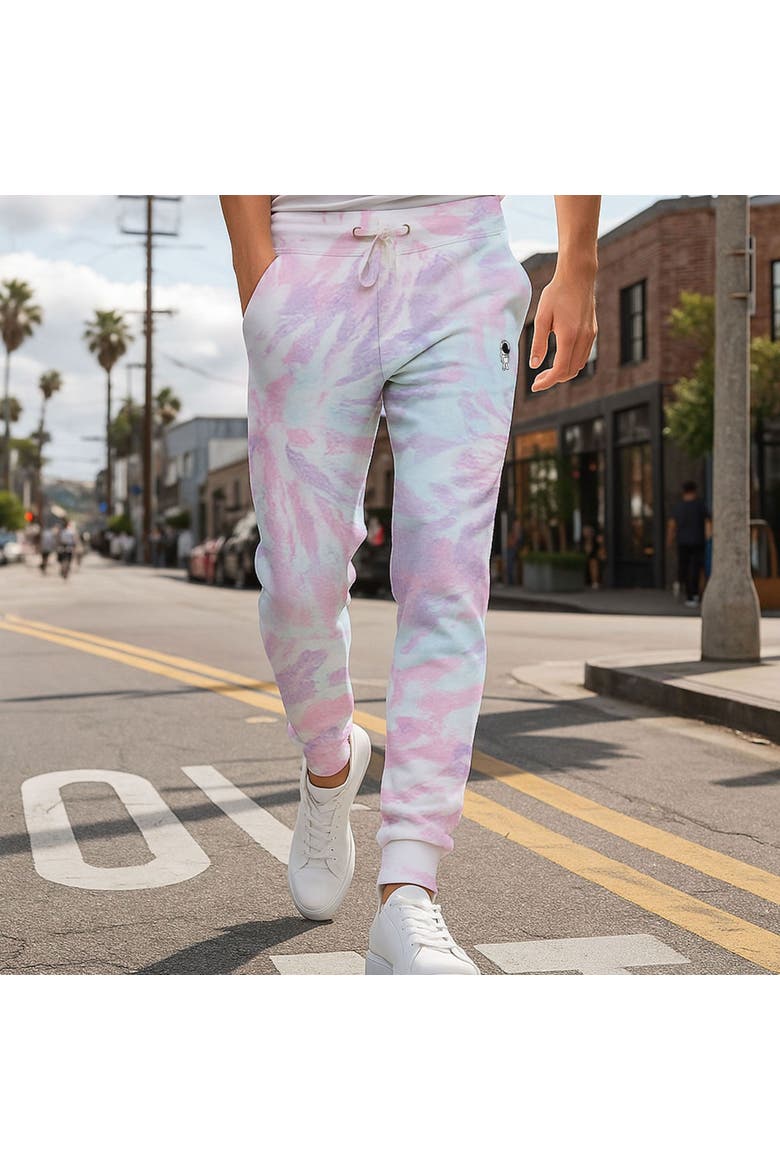 Astronaut Tie Dye Fleece Jogger Pant, Alternate, color, Cotton Candy