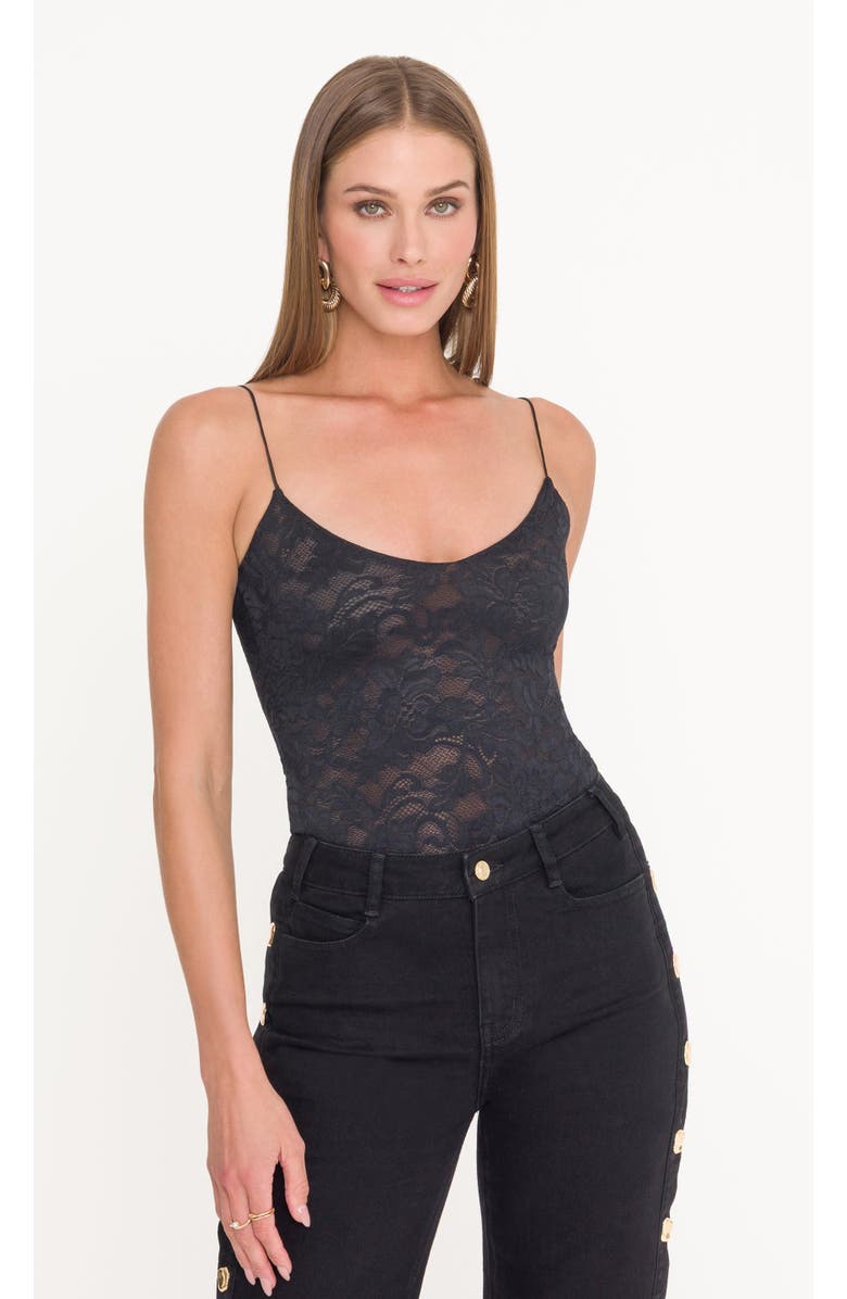 Generation Love Agnes Lace Bodysuit, Alternate, color, Black