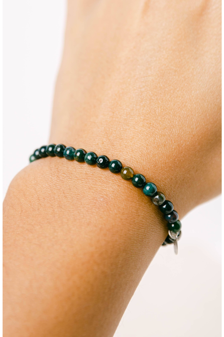 Bloodstone Energy Bracelet, Alternate, color, Dark Green / Red