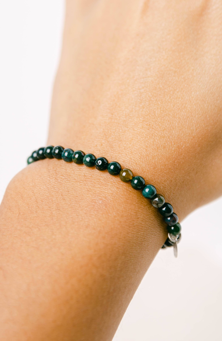 Tiny Rituals Bloodstone Energy Bracelet, Alternate, color, Dark Green / Red