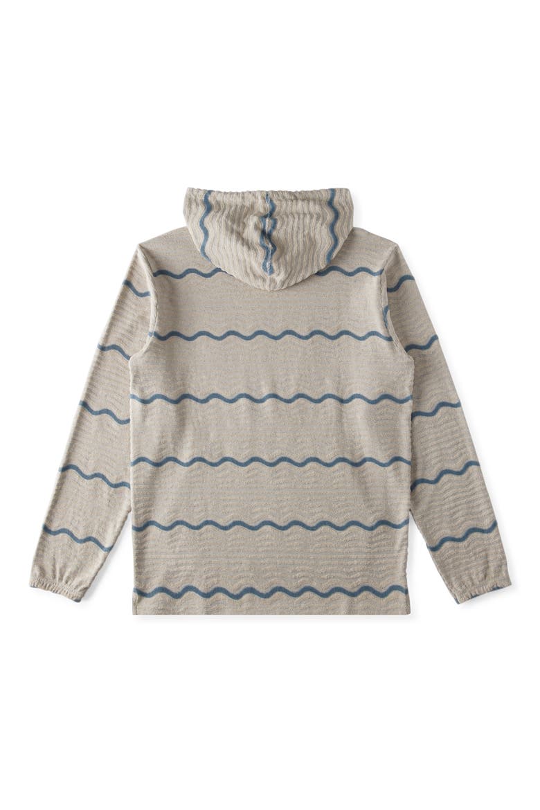 Flecker Stripe Jacquard Cotton Hoodie, Alternate, color, CHINO