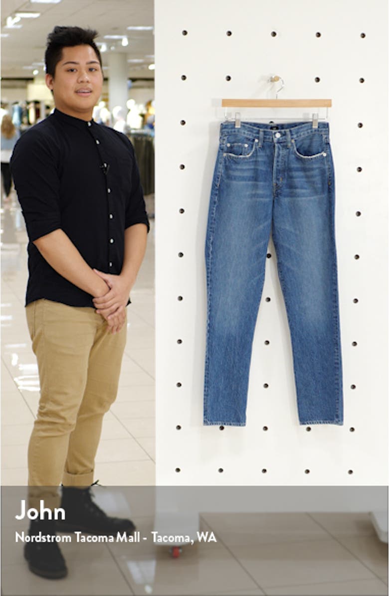 Cai High Waist Straight Leg Jeans, sales video thumbnail