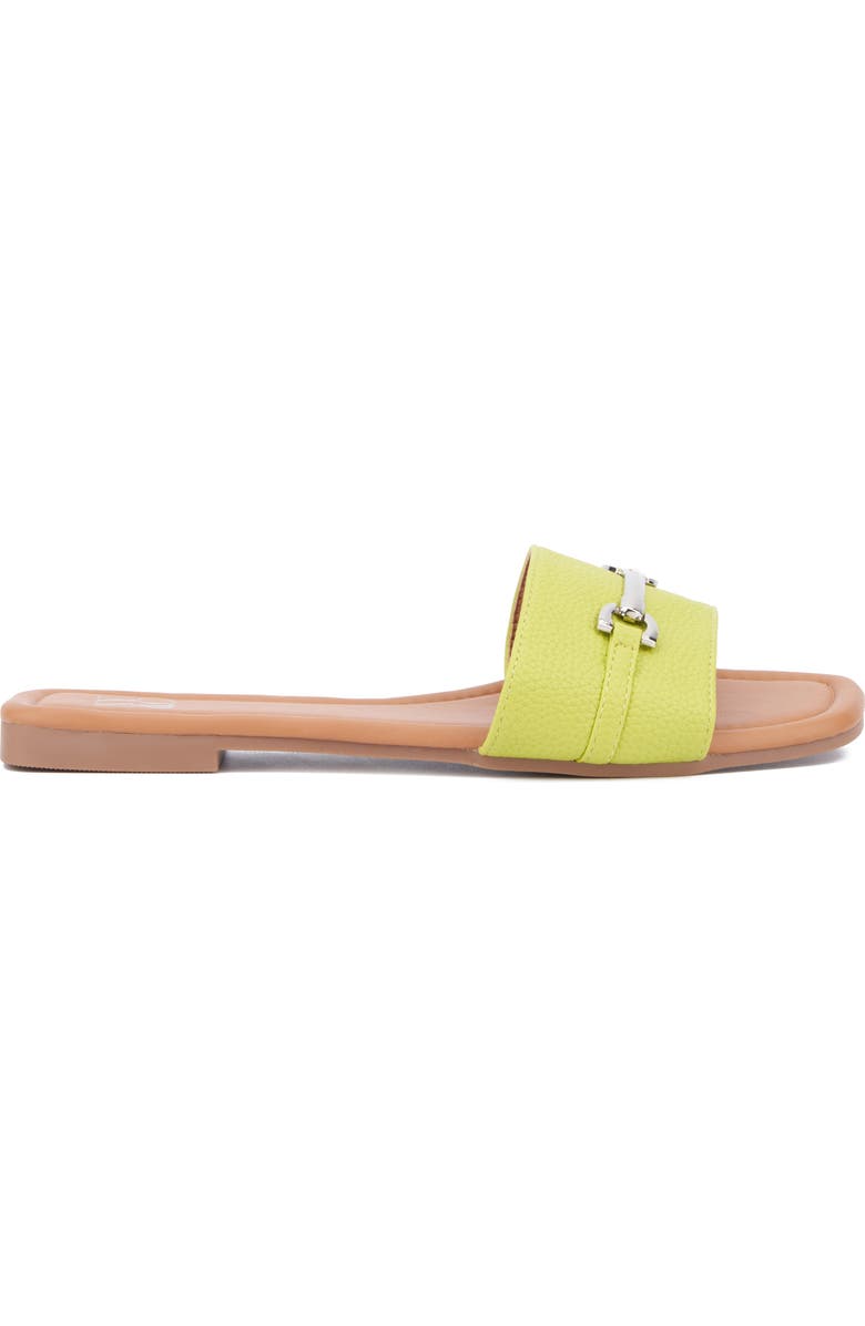 NEW YORK AND COMPANY Naia Slide Sandal, Alternate, color, Lime