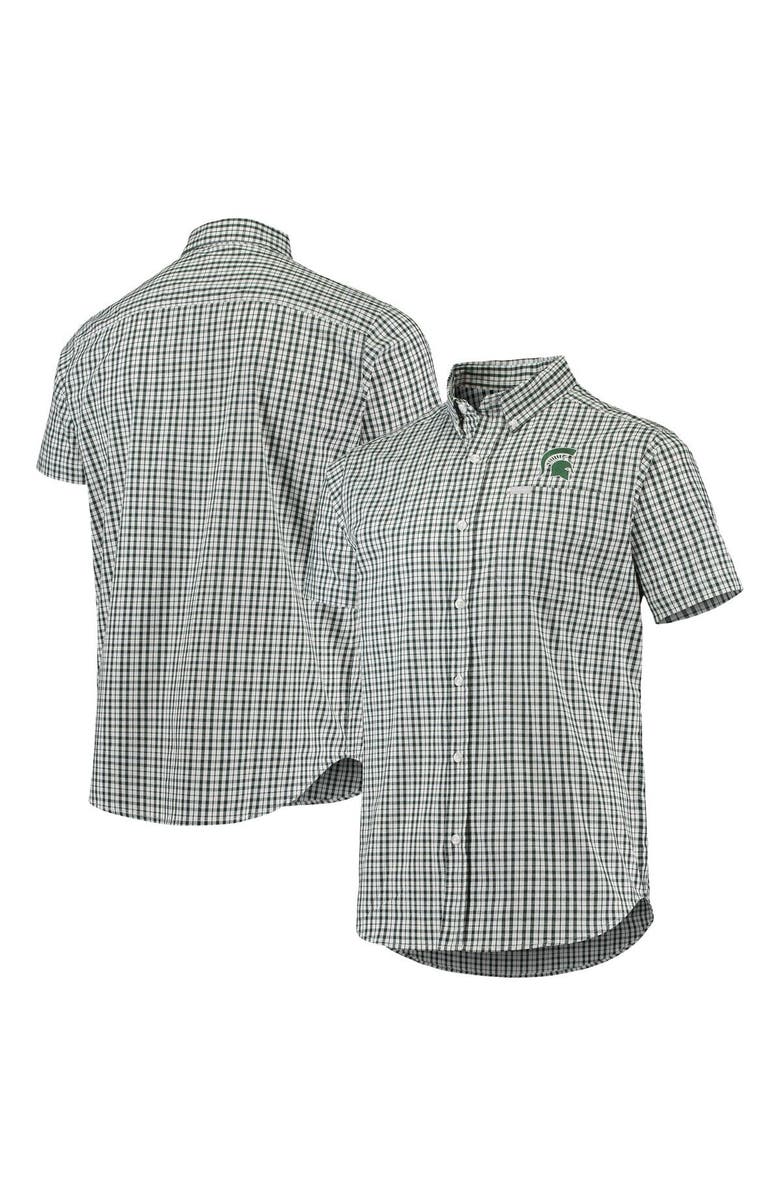 Columbia Men's Columbia Green Michigan State Spartans Rapid Rivers Logo Button-Down Shirt, Main, color, 
