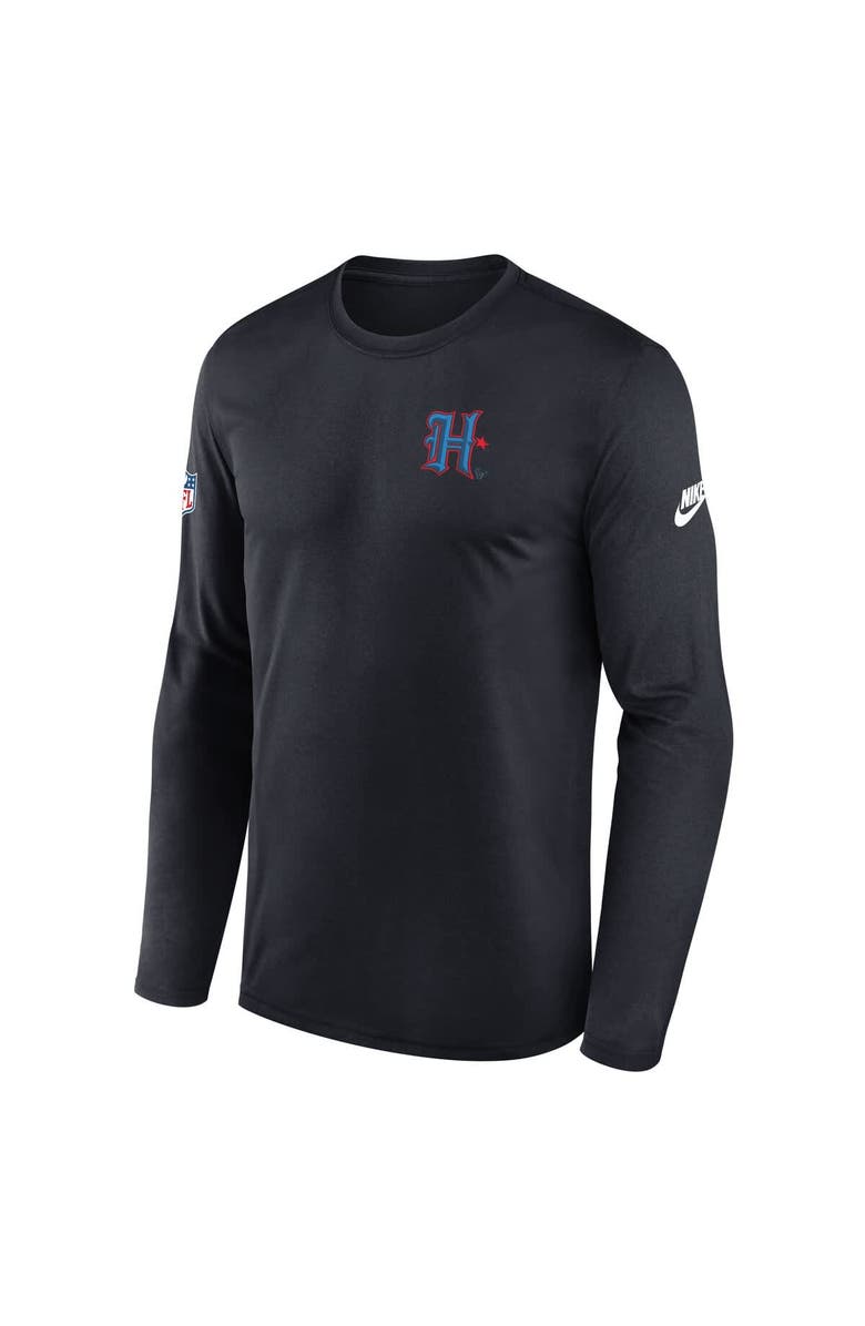 Nike Men's Nike Navy Houston Texans Legend Small Logo Performance Long Sleeve T-Shirt, Alternate, color, Navy