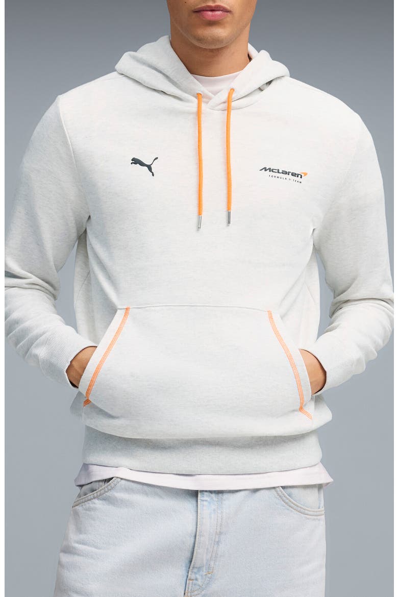 McLaren Cotton Blend Graphic Hoodie, Main, color, WHITE GLOW HEATHER