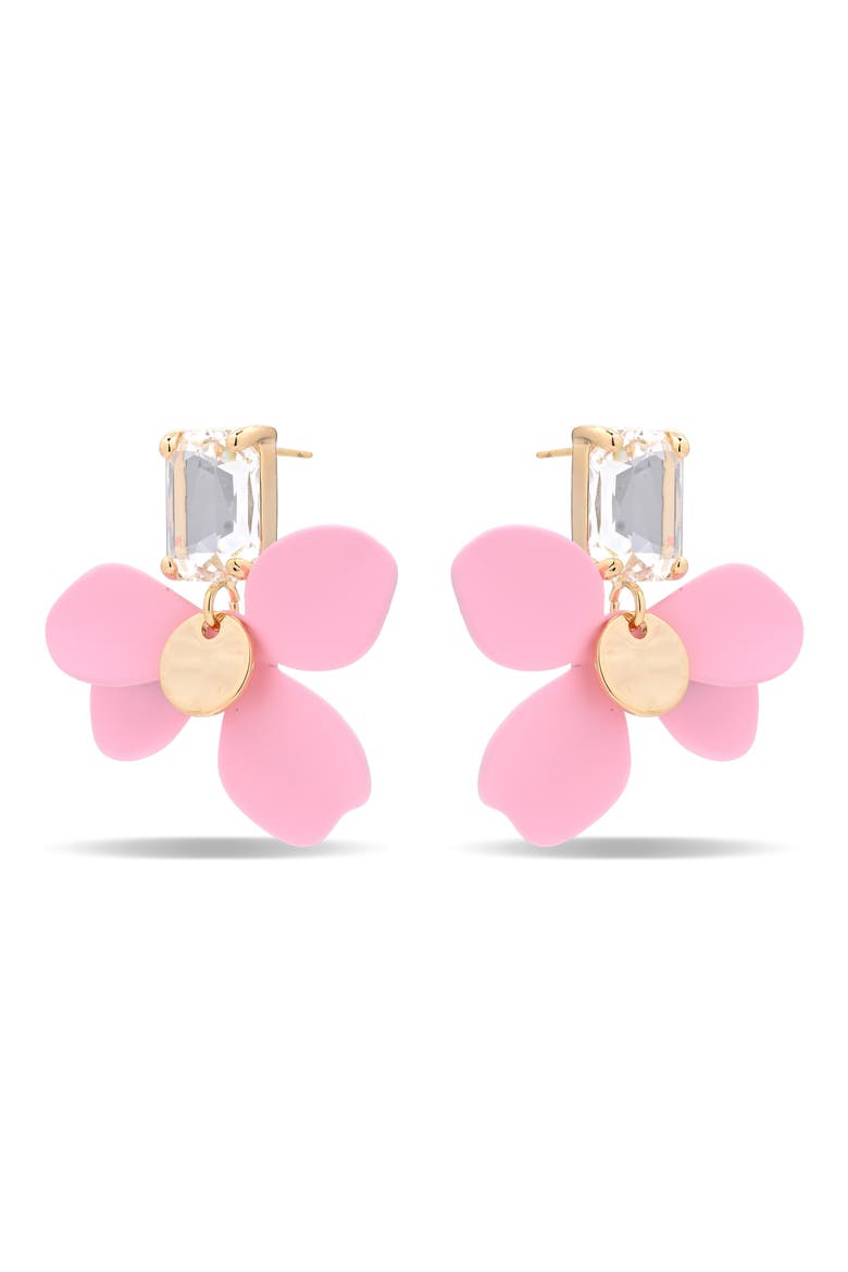Pink Bloom Dangle Earrings, Alternate, color, PINK