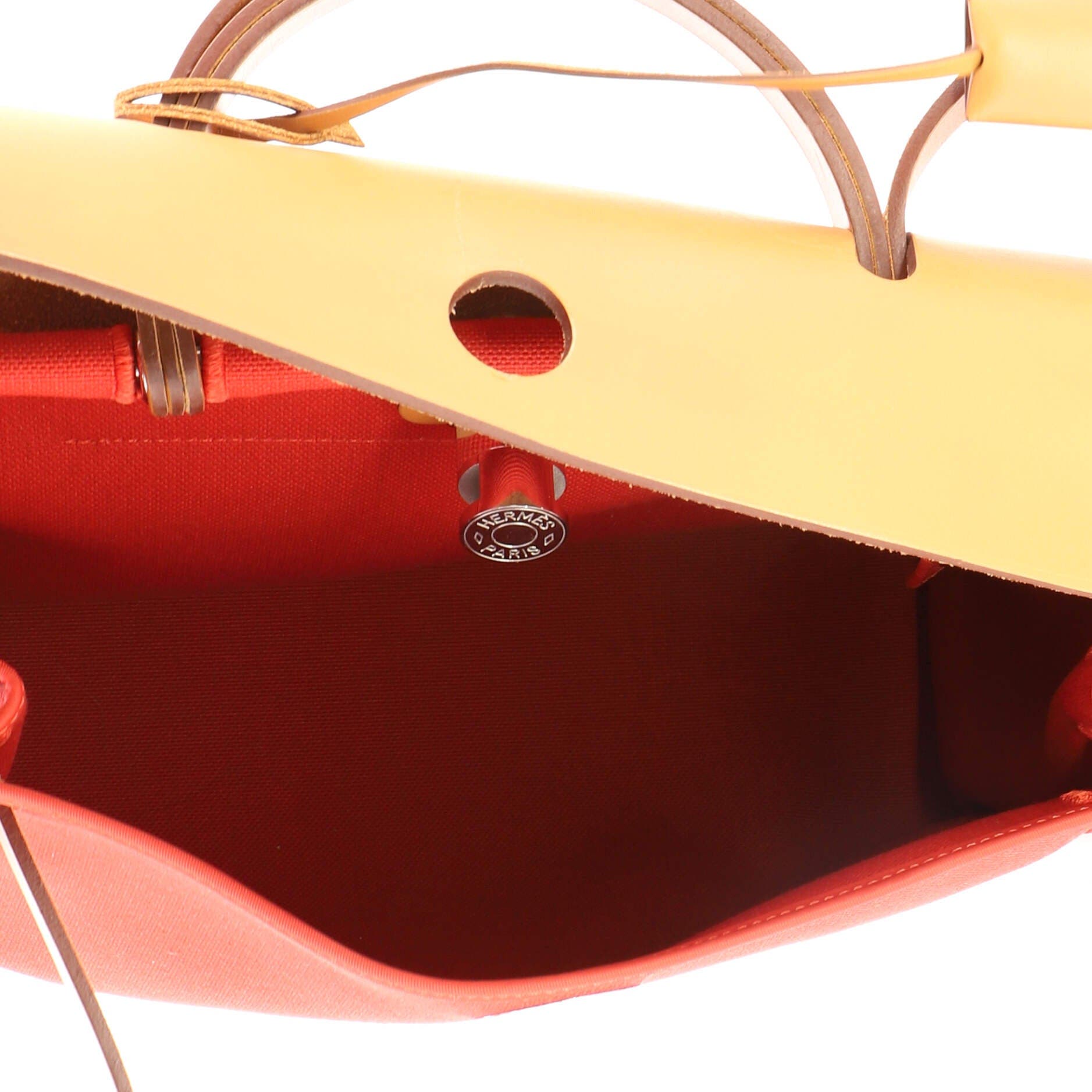 Herbag Zip Leather and Toile 31, Alternate, color, Red