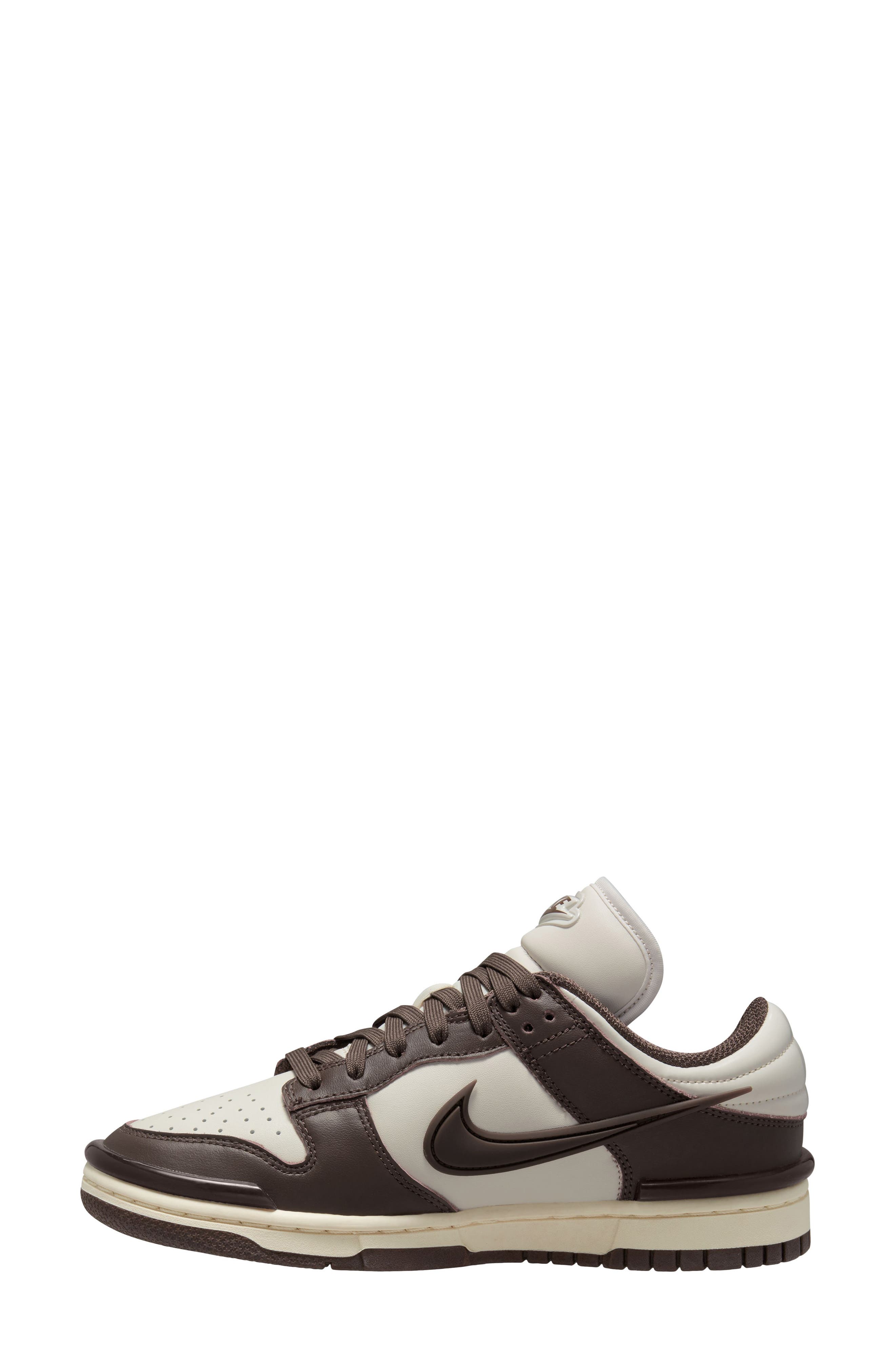 Dunk Low Twist Sneaker, Alternate, color, PHANTOM/ BROWN/ MILK