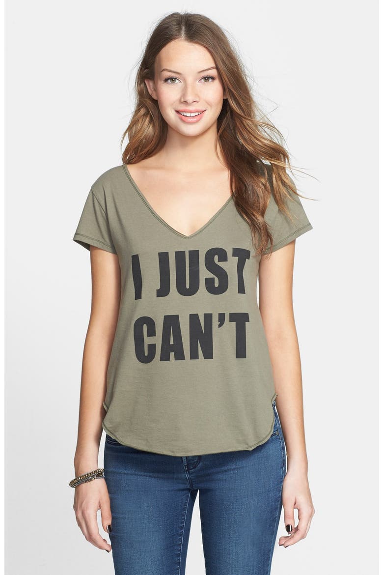 'I Just Can't' Tee, Main, color, OLIVE