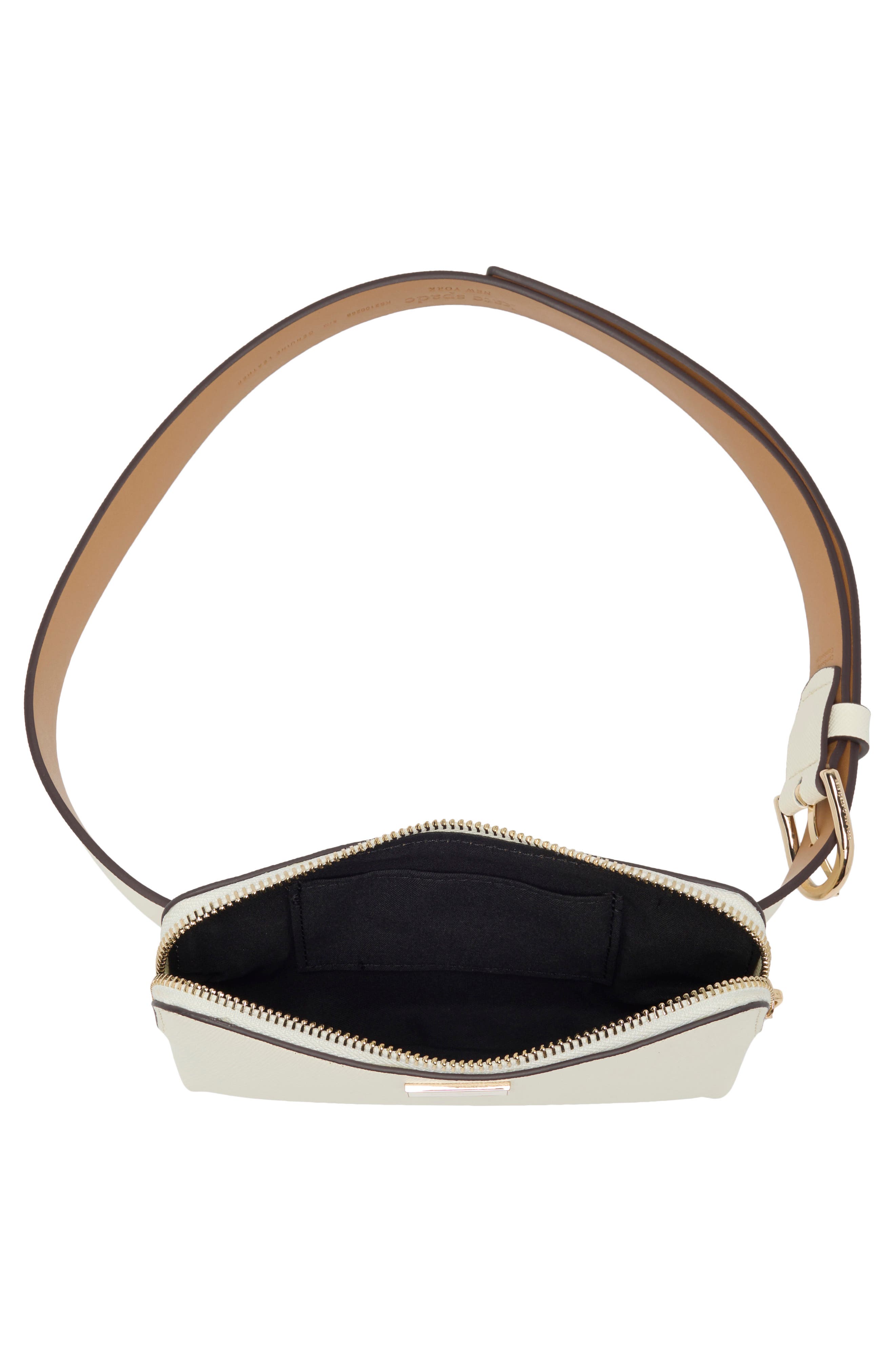 Kate Spade New York saffiano leather zip top belt bag, Alternate, color, 