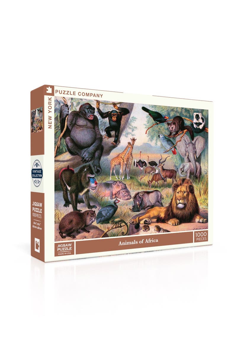 NEW YORK PUZZLE COMPANY Animals of Africa 1000 Piece Puzzle, Alternate, color, NO COLOR