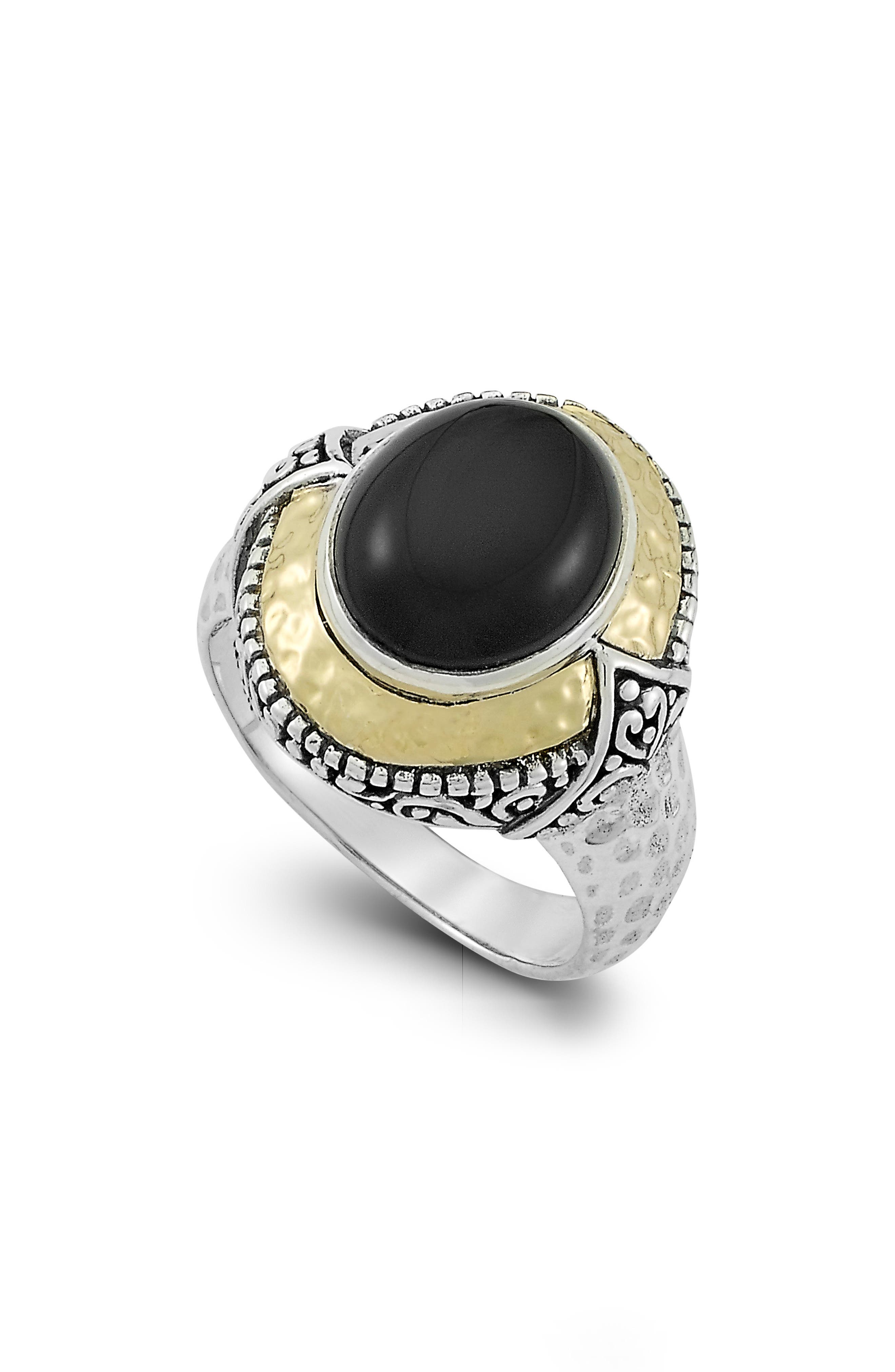 SAMUEL B. Oval Onyx Ring