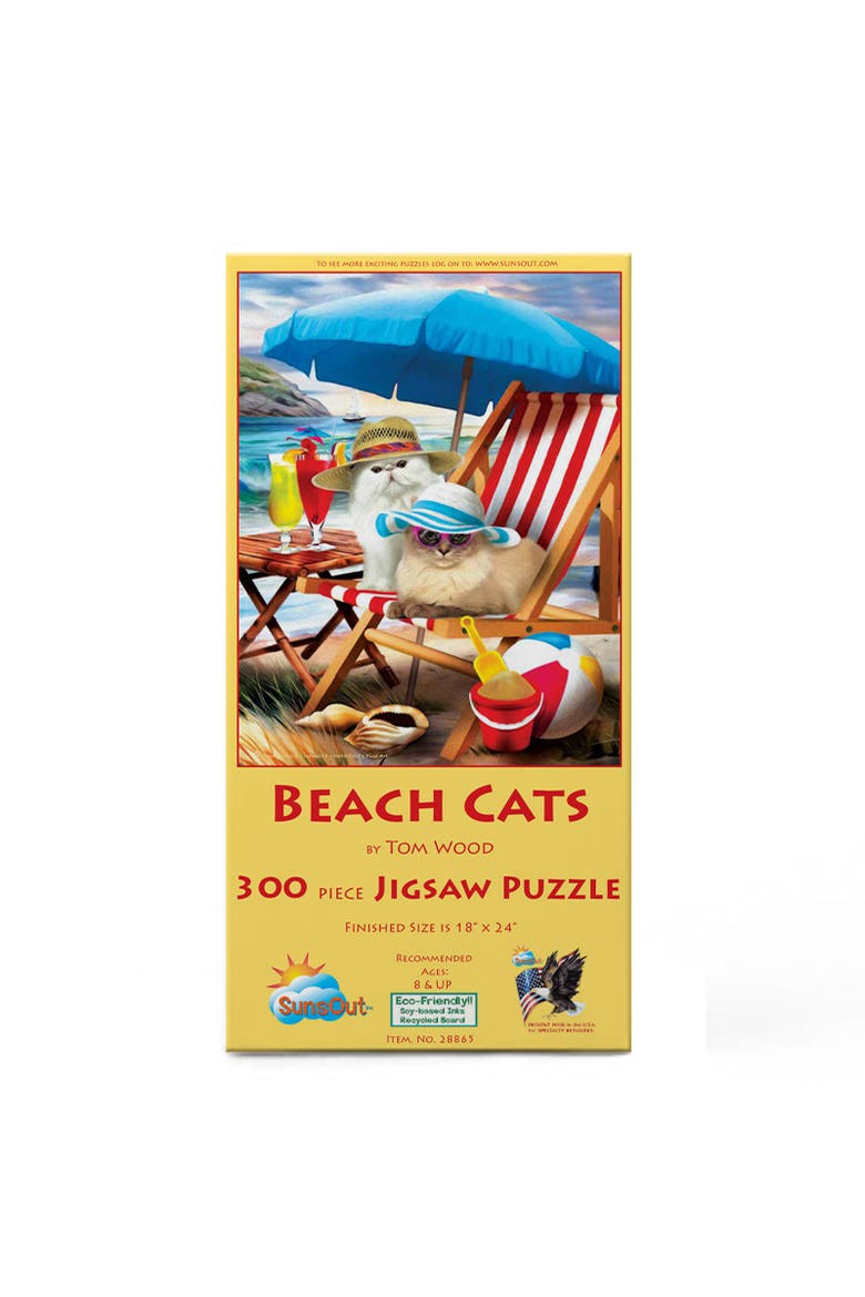 Beach Cats 300 piece Jigsaw Puzzle for Adults, Alternate, color, Multicolor