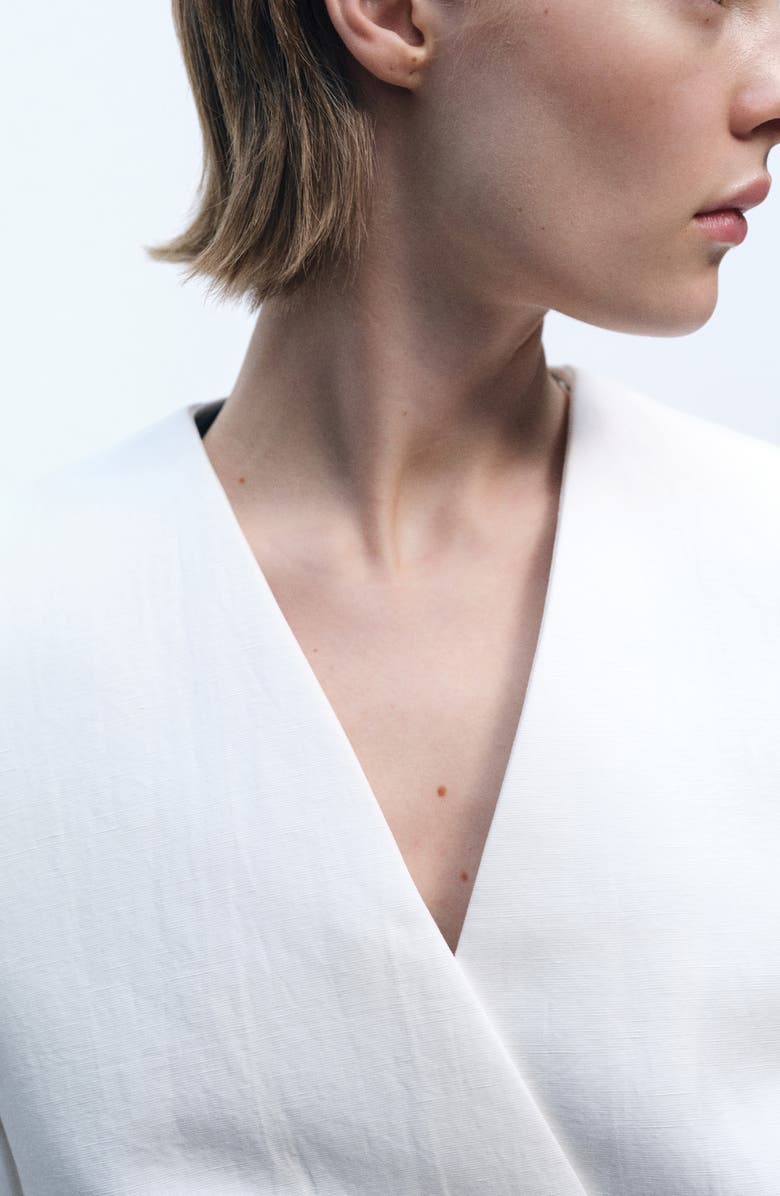 MANGO Lyocell & Linen Suit Blazer, Alternate, color, Ecru