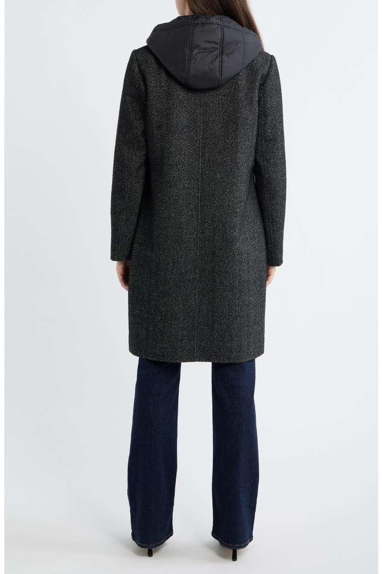 Walker Coat with Hooded Bib Inset, Alternate, color, DARK CHARCOAL HERRING