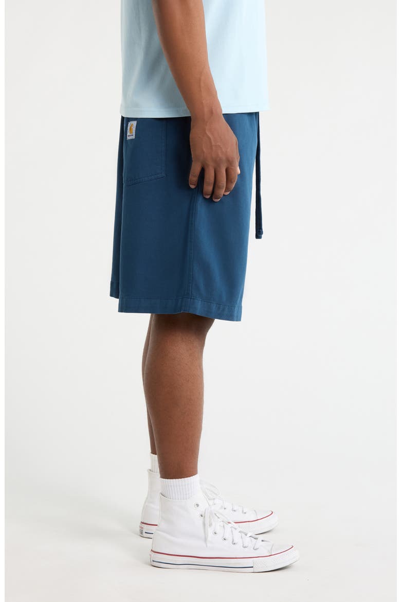 Floyde Lyocell & Cotton Twill Drawstring Shorts, Alternate, color, BLUE RIVER (GARMENT DYED)