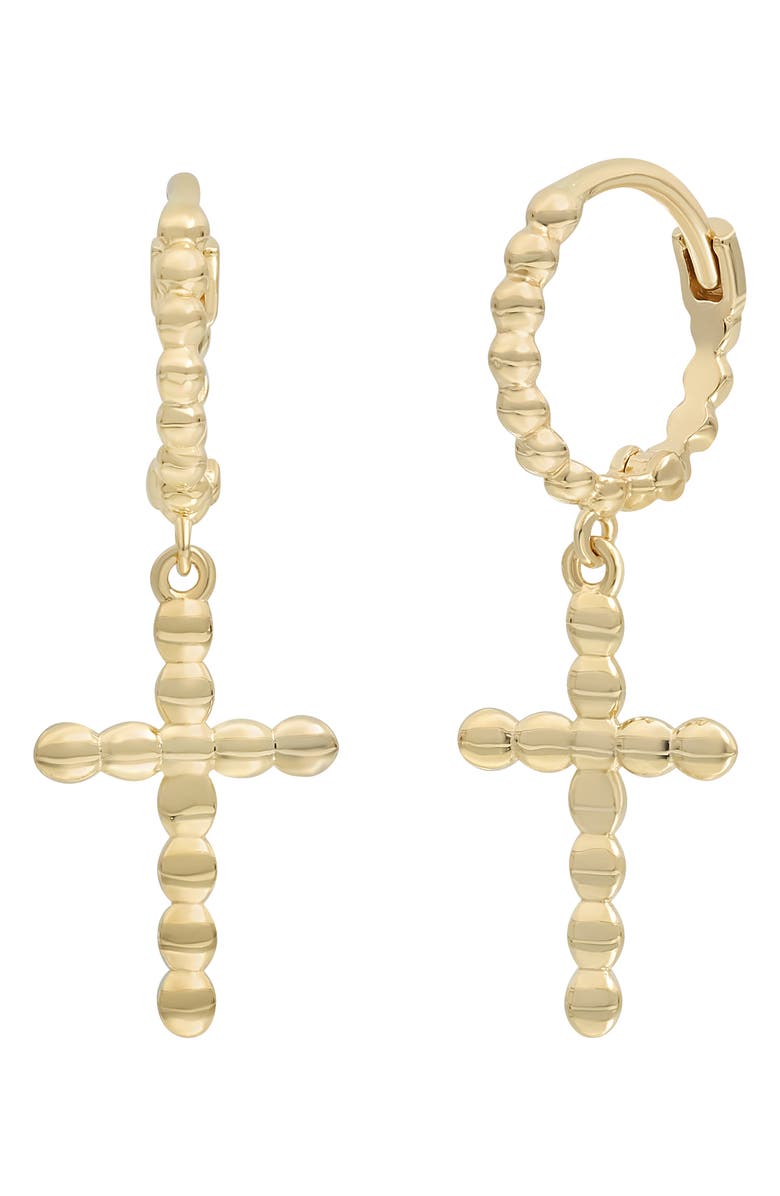Bony Levy 14K Gold Cross Drop Earrings, Main, color, 