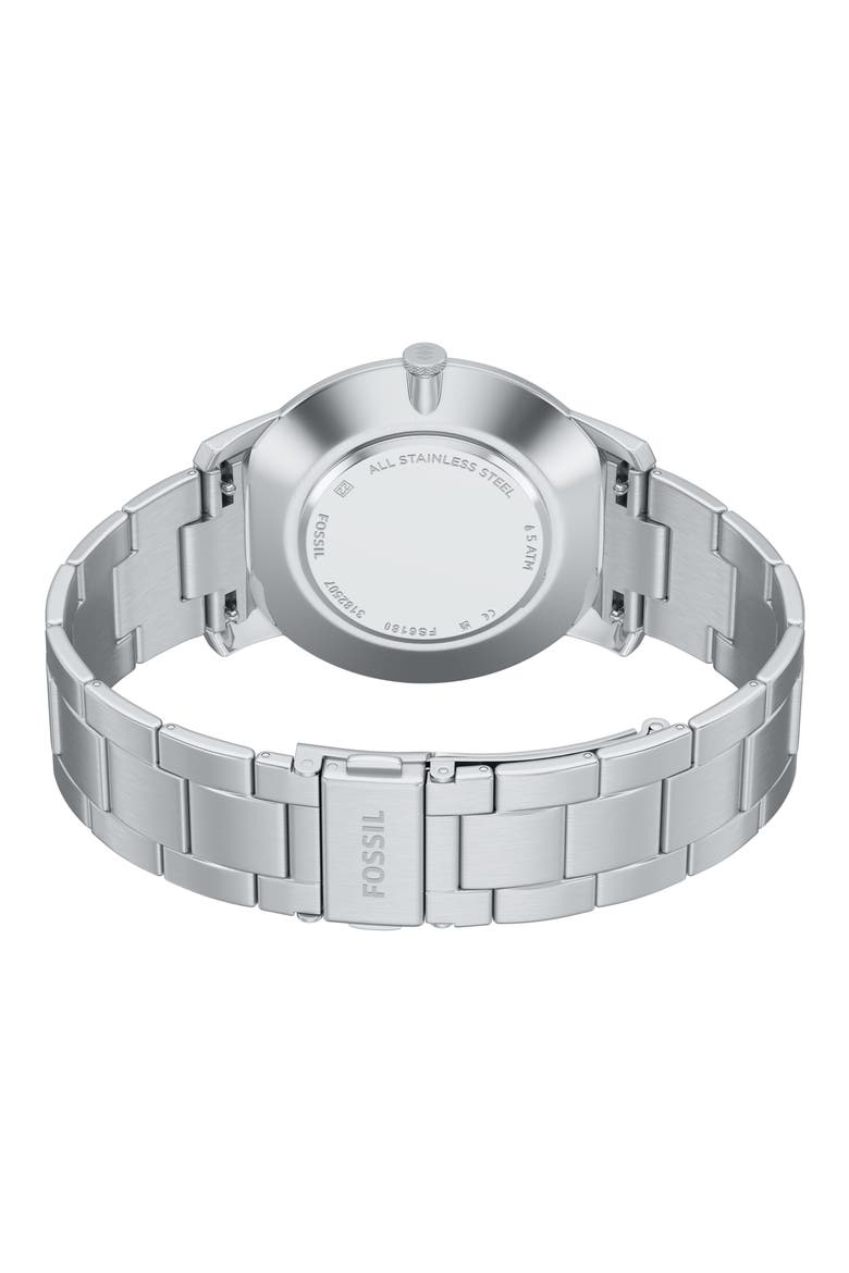 Minimalist Bracelet Watch, 44mm, Alternate, color, SILVER