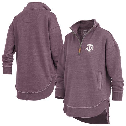 Women&#39;s Pressbox Maroon Texas A&amp;M Aggies Northfork Sojourn Poncho Quarter-Zip Sweatshirt