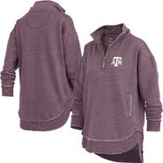 PRESSBOX Women's Pressbox Maroon Texas A&M Aggies Northfork Sojourn Poncho Quarter-Zip Sweatshirt