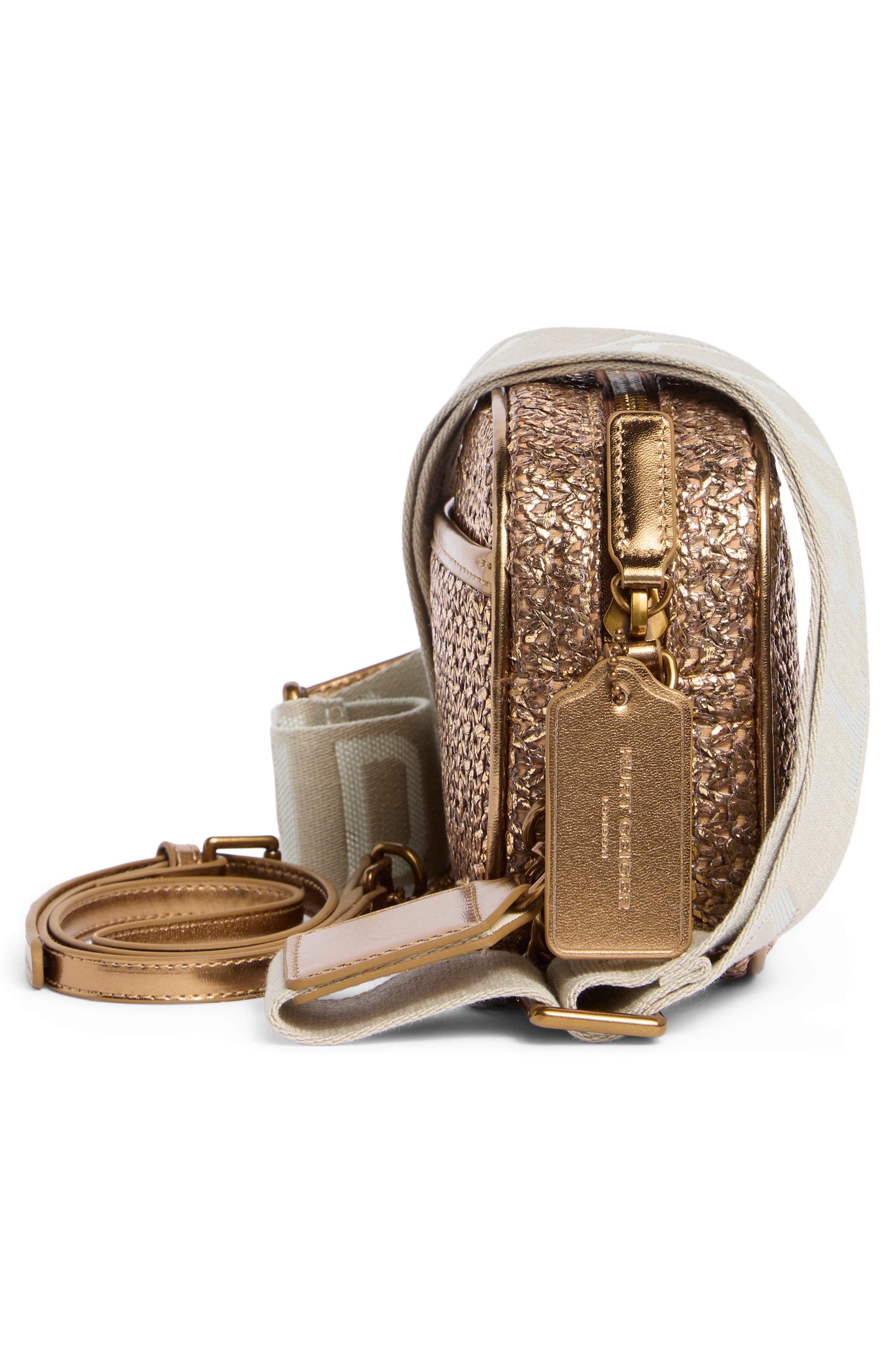 Kurt Geiger London Chiswick Raffia Camera Bag, Alternate, color, Rust/ Copper