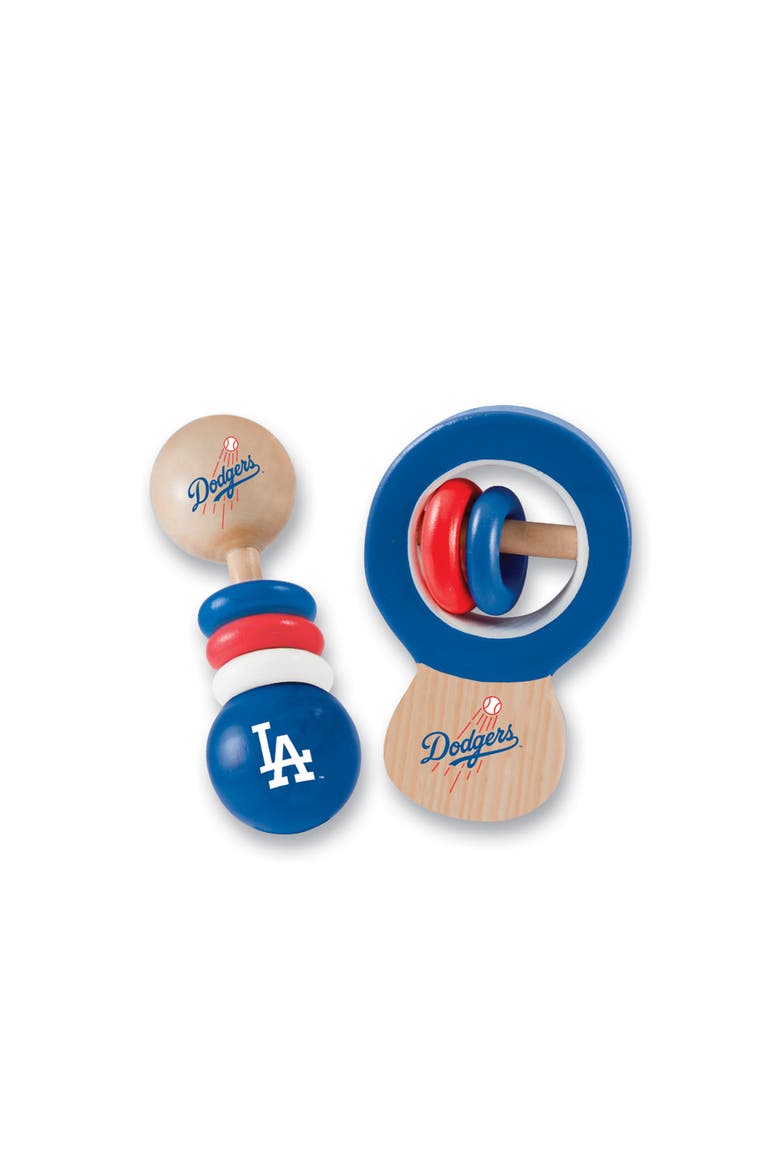 Los Angeles Dodgers Baby Rattles 2-Pack, Main, color, Multicolor