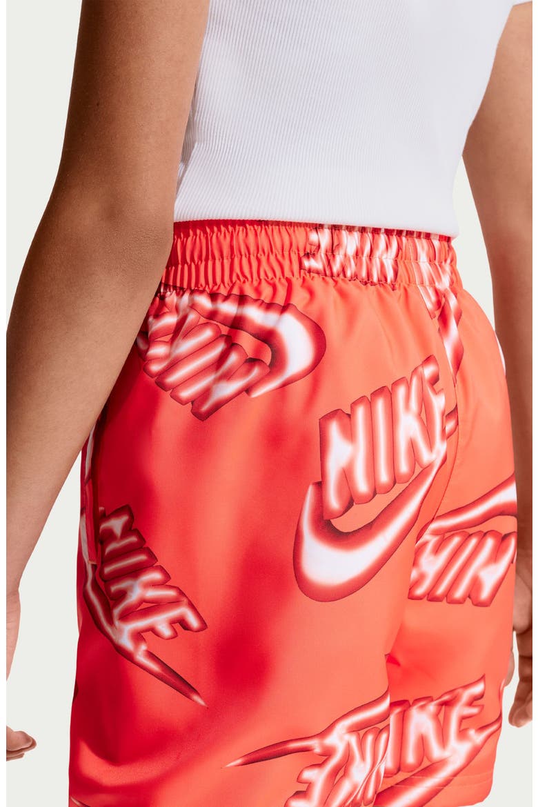 Kids' Sportswear Club Woven Drawstring Shorts, Alternate, color, TURF ORANGE/ ORANGE PULSE