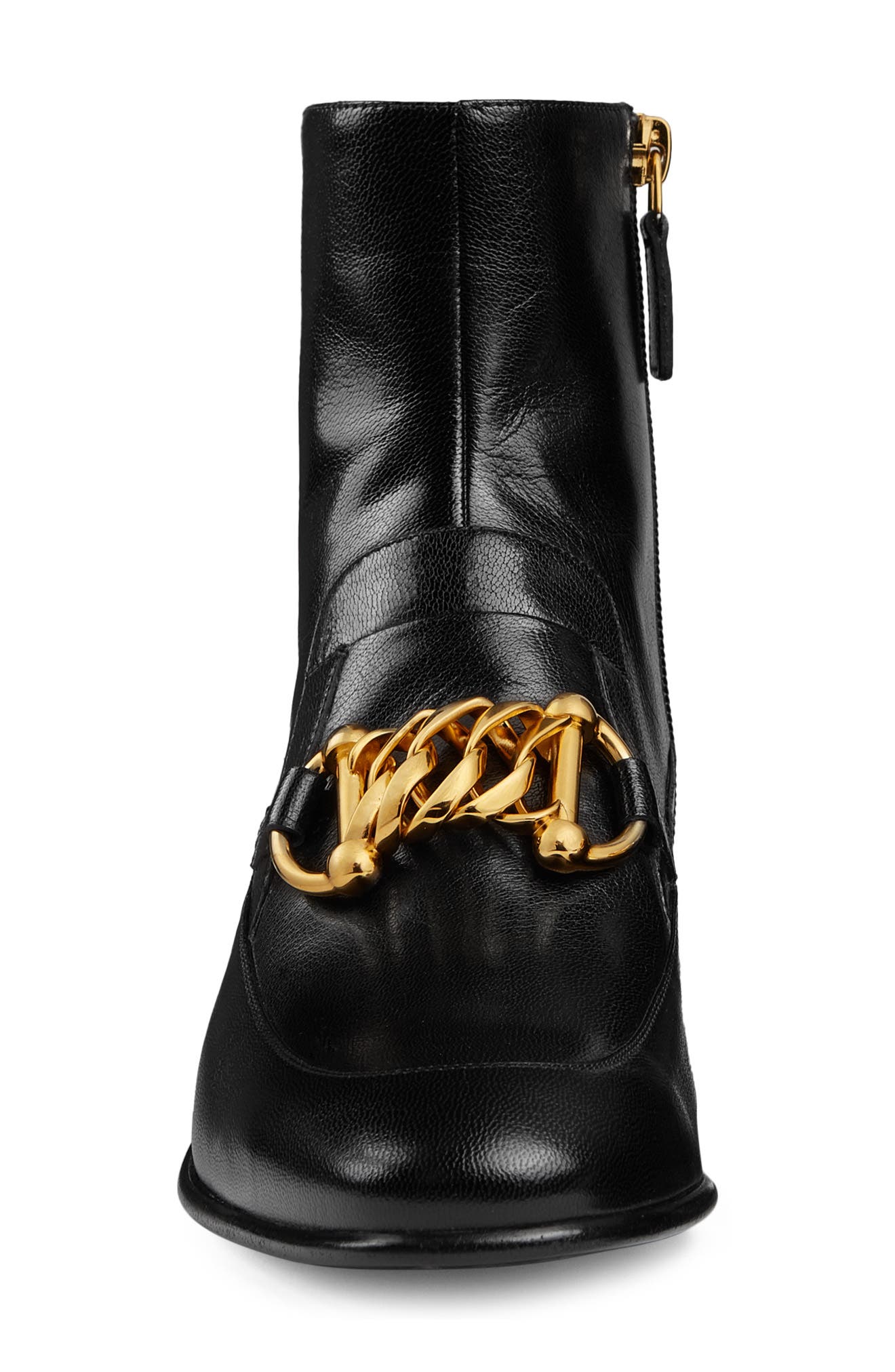 Gucci Chain Loafer Bootie, Alternate, color, 