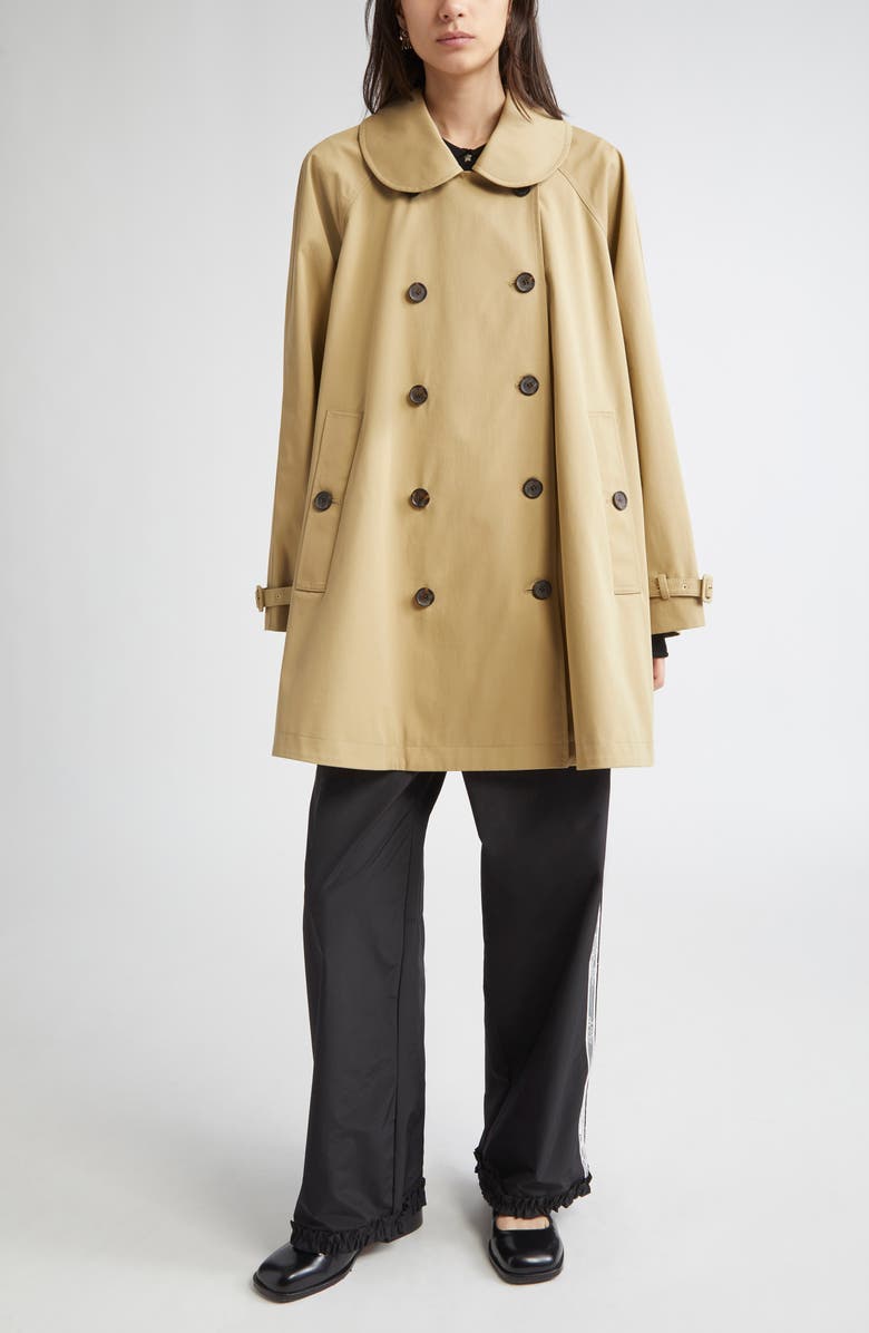 Sandy Liang Huxley Gabardine Trench Coat, Alternate, color, 