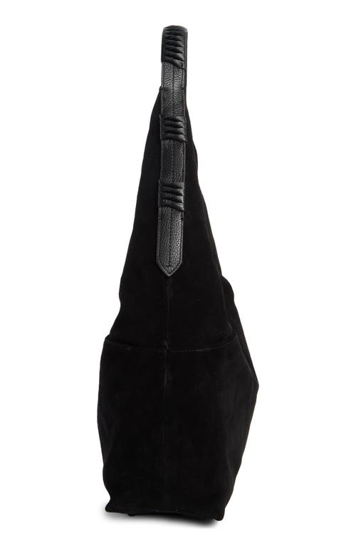 Aimee Stardust Leather Hobo Bag In Black