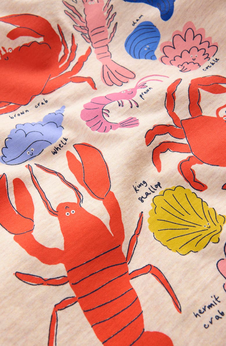 Mini Boden Kids' Graphic T-Shirt, Alternate, color, Niagra Mist Crustaceans