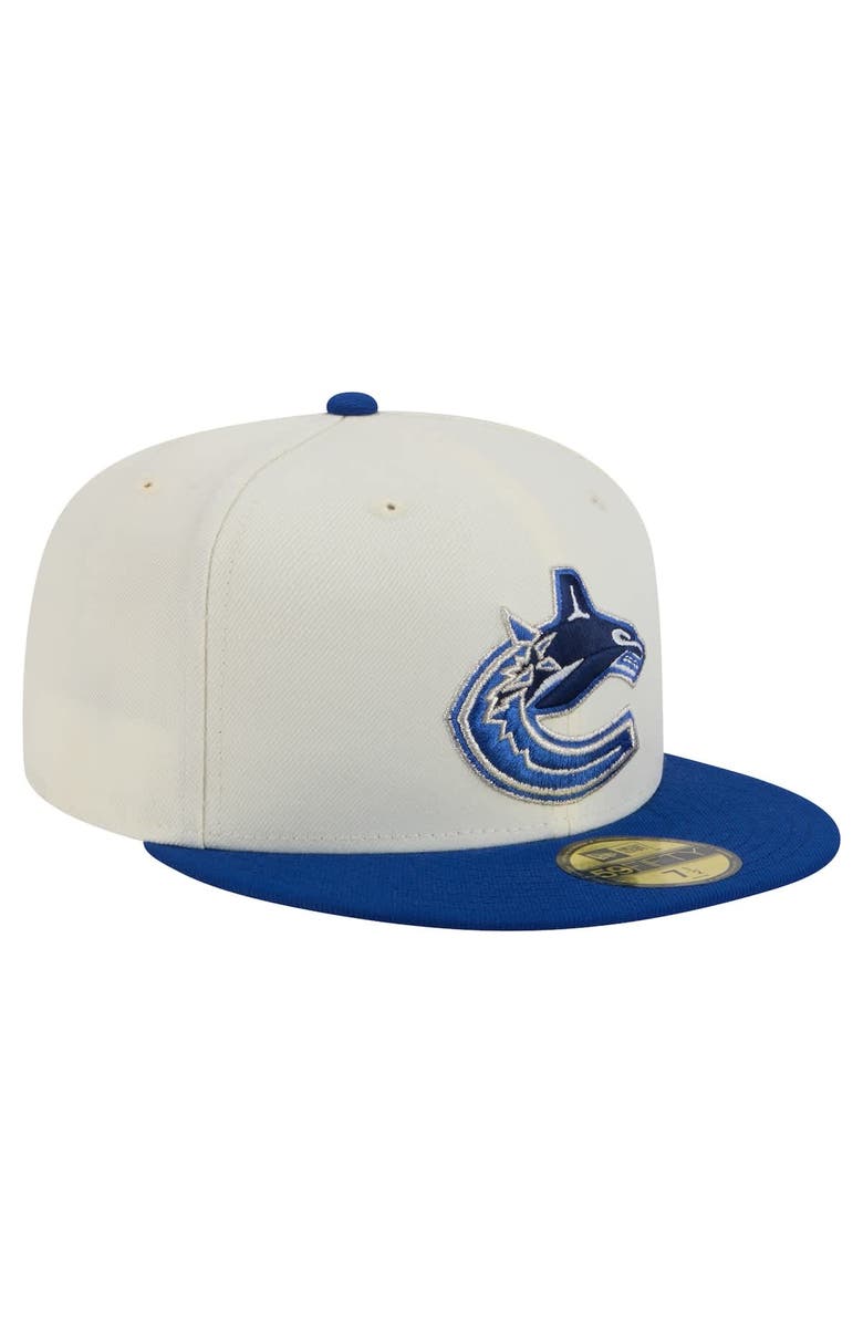 New Era Men's New Era  White Vancouver Canucks Chrome Two-Toned 59FIFTY Fitted Hat, Alternate, color, 