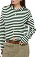 Alex Mill Taylor Stripe Cotton & Cashmere Cardigan